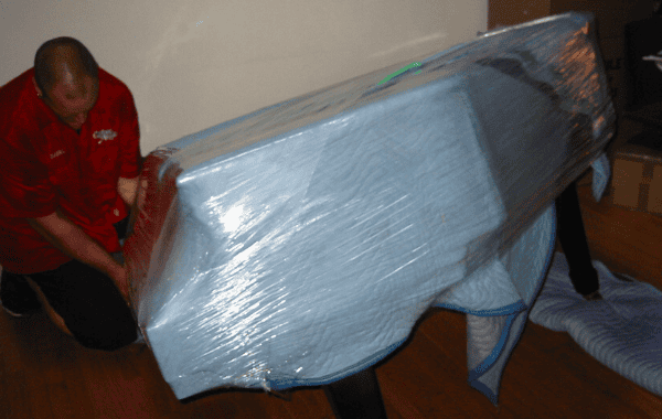 Piano wrap up with blanket