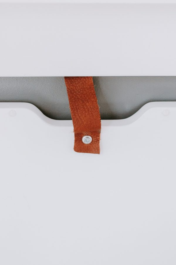 Make these budget friendly DIY Leather Drawer Pulls in 5 Minutes Flat! #diy #cabinetpulls #homedecorideas #kitchendiyideas