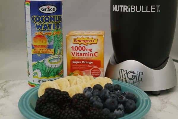 Banana Berry Breakfast Smoothie ingredients