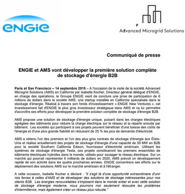 communique de presse partenariat