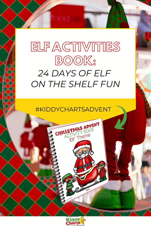 Check out our amazing KiddyCharts elf activity book for Christmas for the kids - 24 days of Elf on the Shelf fun!