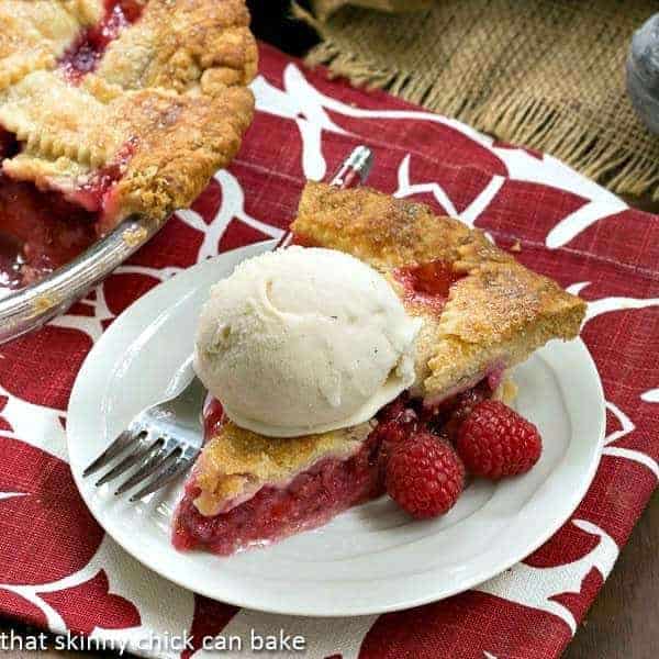 Lattice-Topped Raspberry Pie