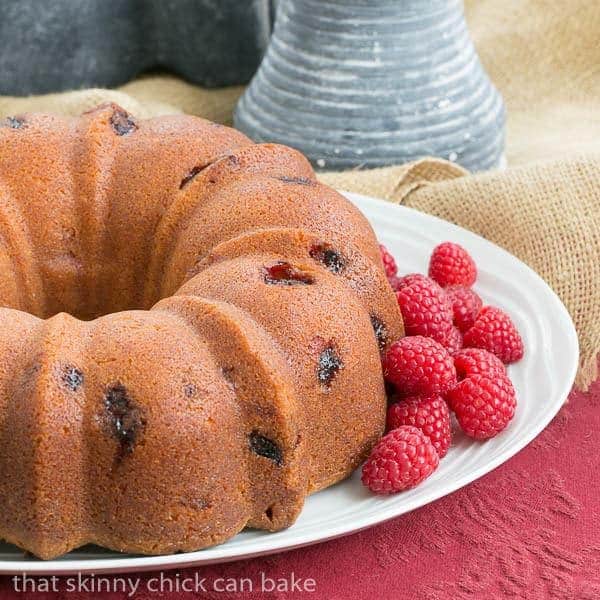 Raspberry Amaretto Bundt Cake