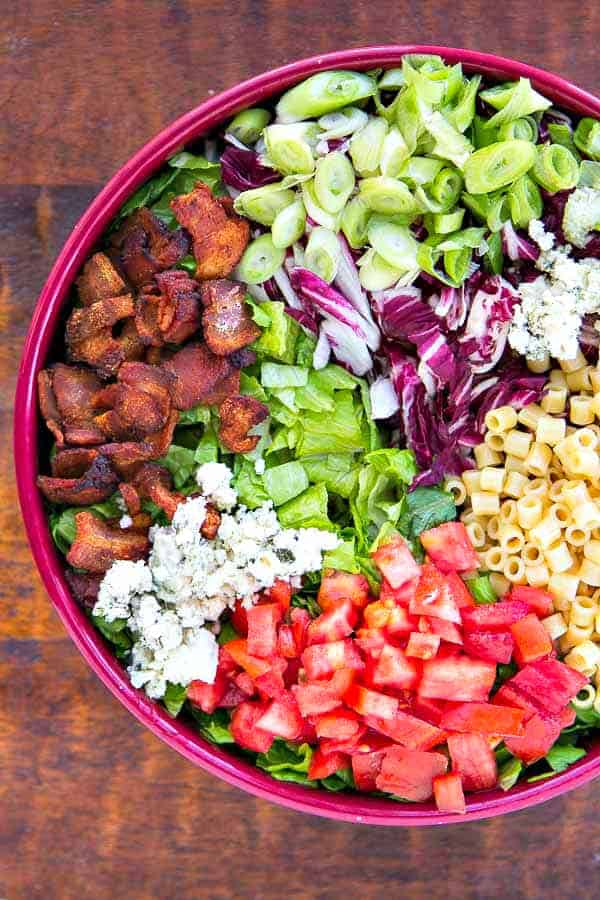 Portillo's Chopped Salad This is the salad that everyone always raves over and must be at every party or dinner! Portillo's Chopped Salad is a copycat but this recipe is even better IMO!