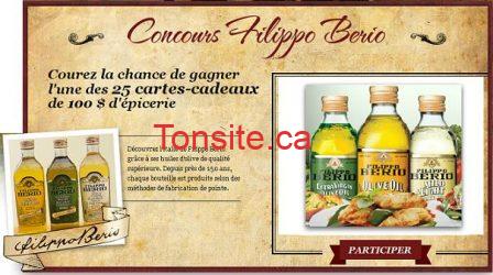 filipo 25 cartes cadeaux de 100$ d'épicerie à gagner!