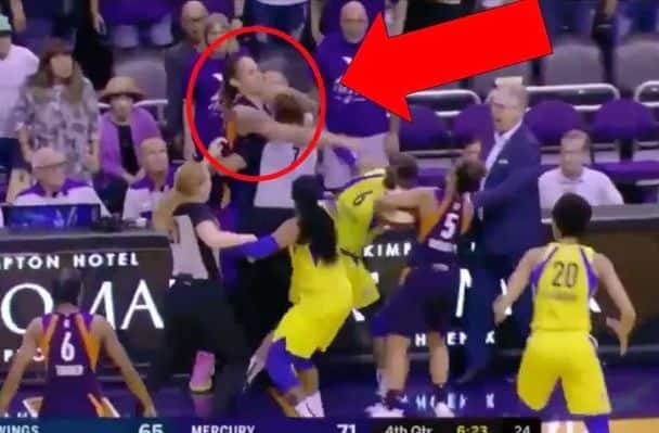 Brittney Griner Throws Massive Punches In Brawl With Dallas Wings (Video)