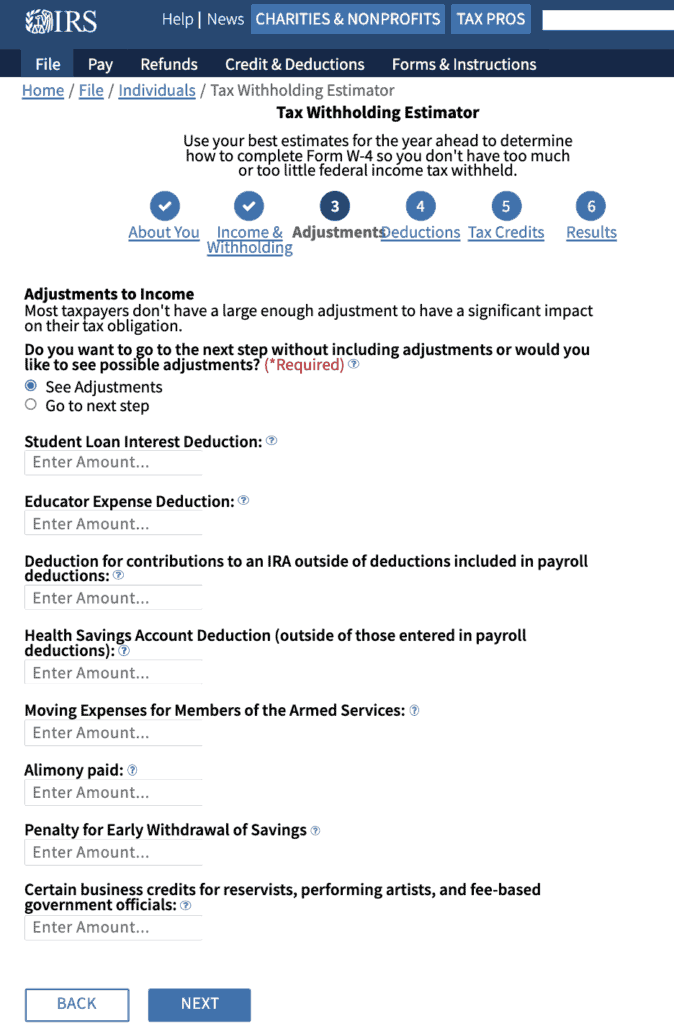 W-4 calculator