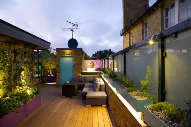tempered glass privacy screen with lights