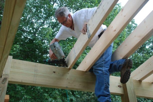 attaching roof rafters to the top plate