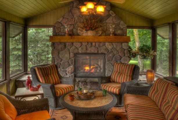 20 Most Beautiful Screened Porch With Fireplace Ideas For A Cozy Outdoor Living Jimenezphoto