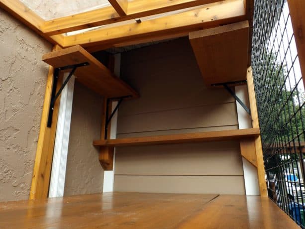 a permanent secret hideout at the end of the enclosure