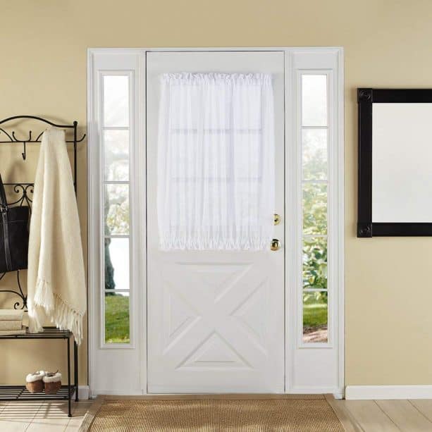 Style Master white elegance sheer decor panel for Dutch door