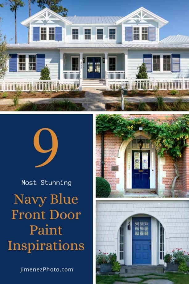 9 Most Stunning Navy Blue Front Door Paint Inspirations for Exterior