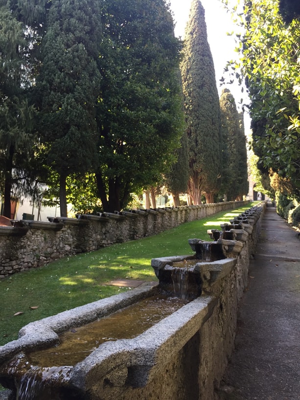 The water stairs at the Villa d'Este.