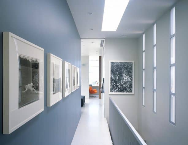 purplish grey hallway color