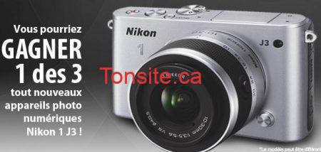 concours-nikon Gagnez l’un des 3 appareils photo numériques Nikon 1 J3!