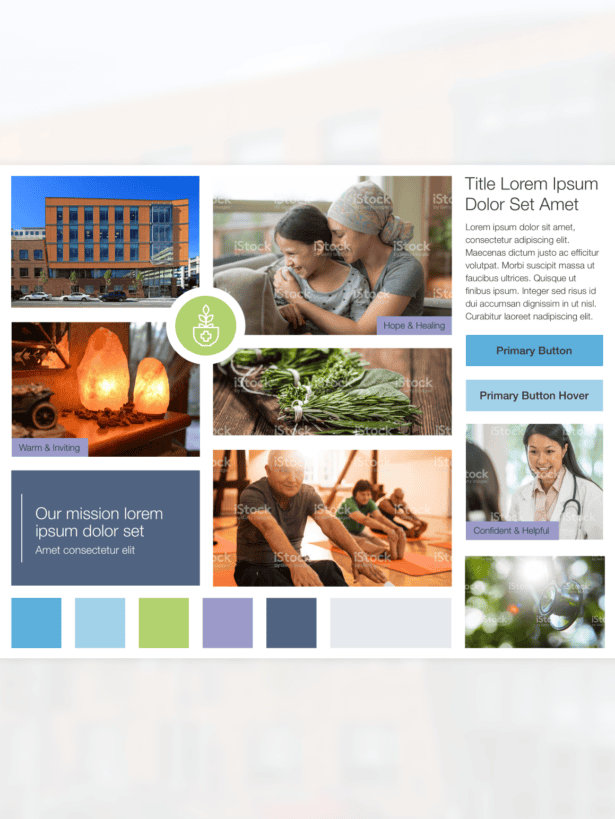 Mood board for UCSF Osher