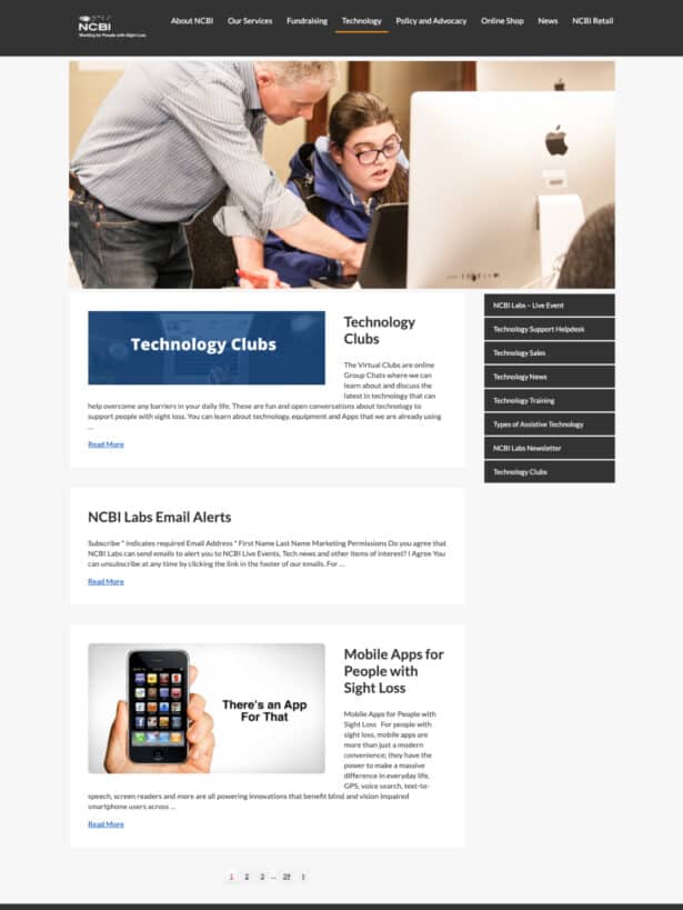 Images used on the NCBI site show actual disabled users