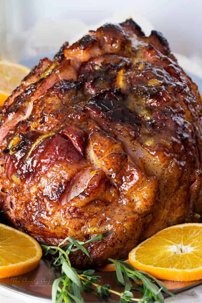 BOURBON ORANGE GLAZED HAM