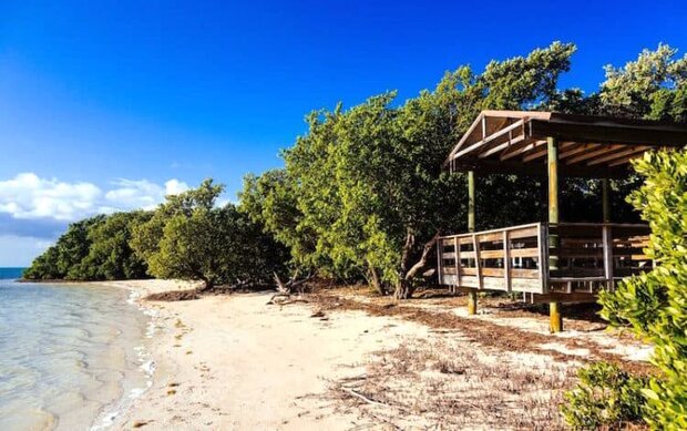Annes Beach via Islamorada Anne's Beach in Islamorada: Worth a stop on drive through Keys New pavilion at Anne's Beach. (Photo: Courtesty City of Islamorada.)