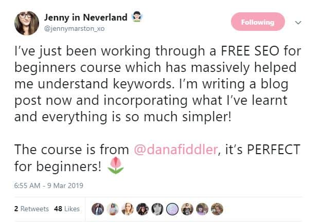 Screenshot of a tweet