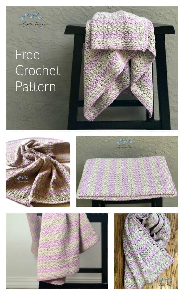 picture with text crochet cotton blanket free pattern
