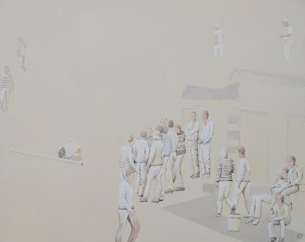 Jawad Al Malhi, Measures of Uncertainty IX, 2013, oil on canvas, 161 x 206 cm