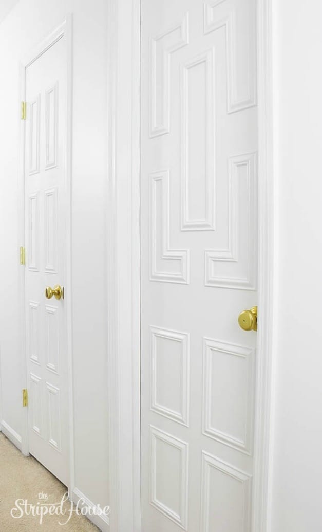 Interior Door Makeover Using Moulding The Striped House