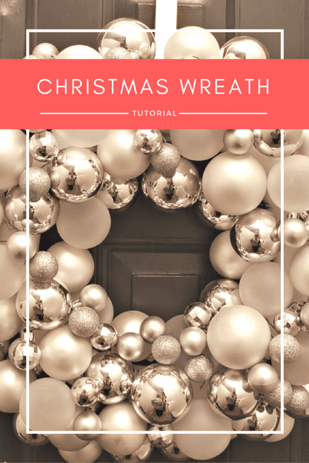 Christmas Ornament Wreath Tutorial 2 A full-proof tutorial on how to DIY a Christmas ornament wreath, and what super inexpensive tool I use to create it and keep it in place.