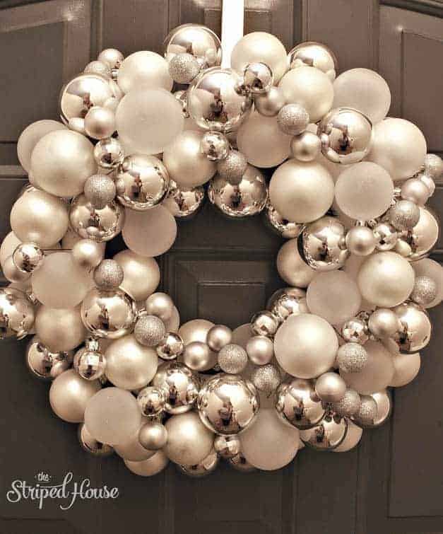 Foolproof Christmas Ornament Wreath Tutorial The Striped House