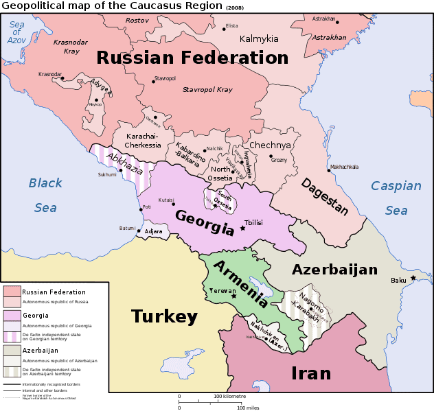 Map of the Caucasus for DNA purposes