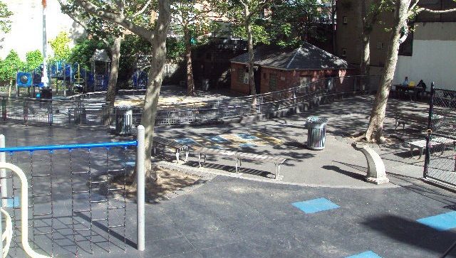 Mccaffrey is a nyc playground in a pocket park near times square