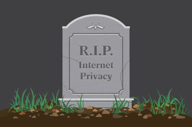 internet-privacy-lost-cause A gravestone with