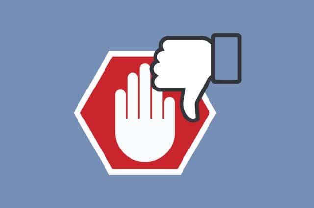 facebook-adblockers An image of Facebook downvoting ad blockers