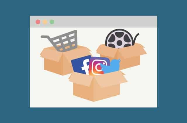 browser-compartments Browser with boxes containing different types of browsing activity.