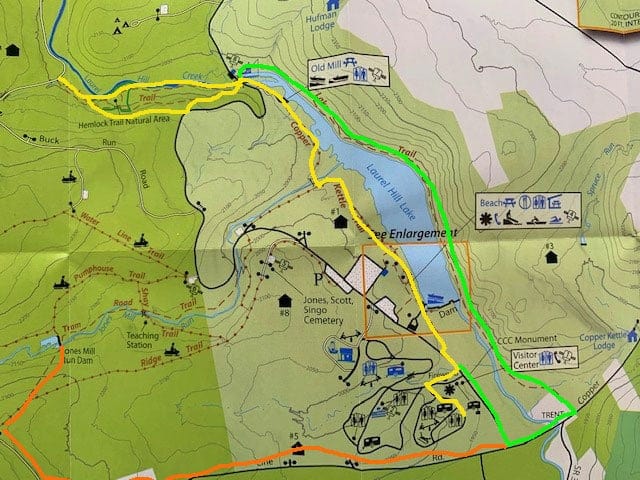 laurel hill state park trails traced
