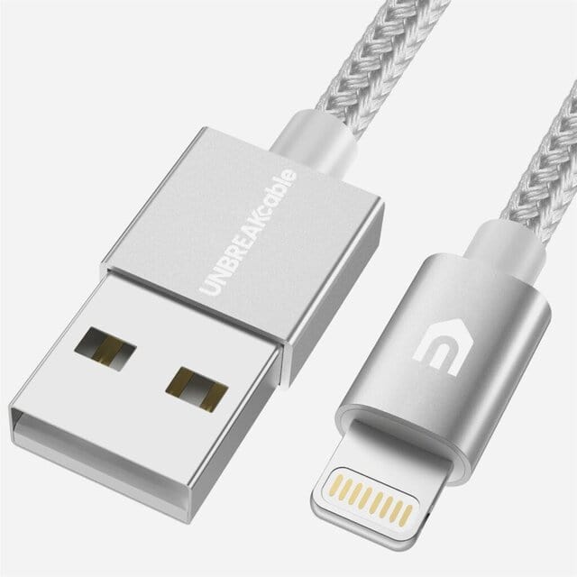 Image shows the UNBREAKcable cable with both ports visible.
