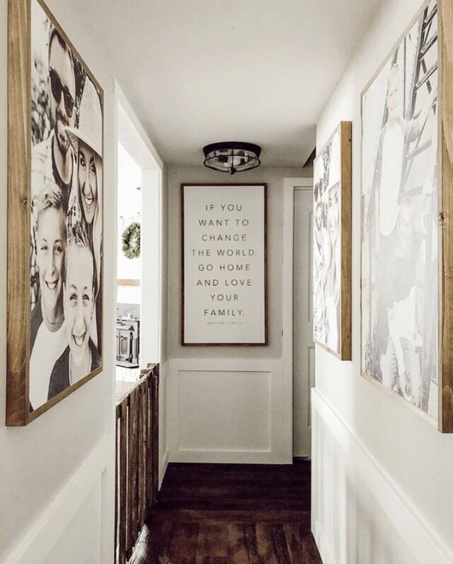 These simple home decorating tips are all you need to have you decorating like an interior designer. Get a gallery wall the easy way by using several large frames for your photos or artwork.