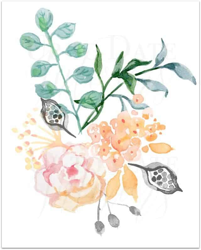 Spring Printable Watercolor