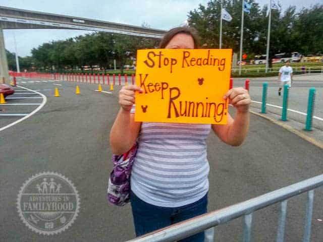 Worst Parade Ever Sign Back Side Keep Running