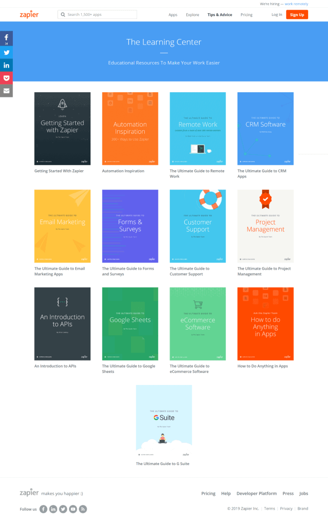 Screenshot of 13 ebook covers