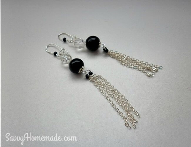 chain tassel earrings