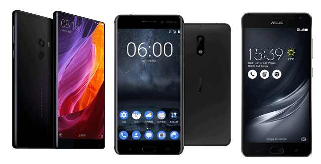 Nokia 6 / Asus ZenFone AR / The Xiaomi Mi Mix - All Features Listed (2017)