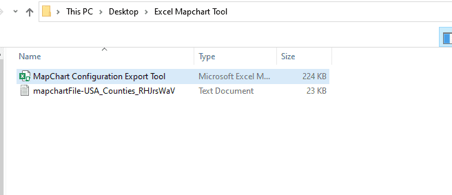 exported text file from Excel to use on MapChart website