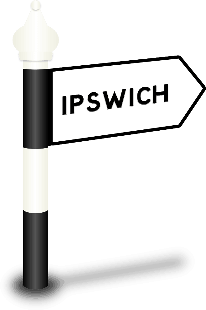 Ipswich Road Sign
