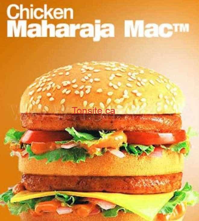 37 hamburgers Mc Do qui n'existent pas au Canada! Chicken Maharaja Mac Inde - 37 hamburgers Mc Do qui n'existent pas au Canada!