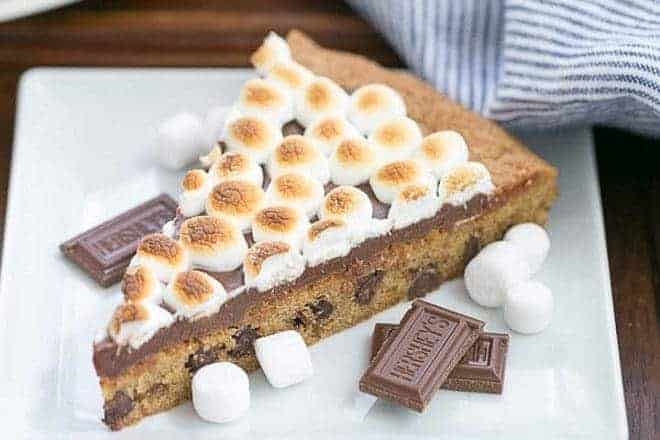 S'mores Cookie Cake - A tasty riff on the classic campfire treat!