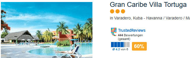 Schnäppchen Reise nach Kuba in das drei Sterne Hotel Gran Caribe Villa Tortuga Schnäppchen Reise nach Kuba in das drei Sterne Hotel Gran Caribe Villa Tortuga