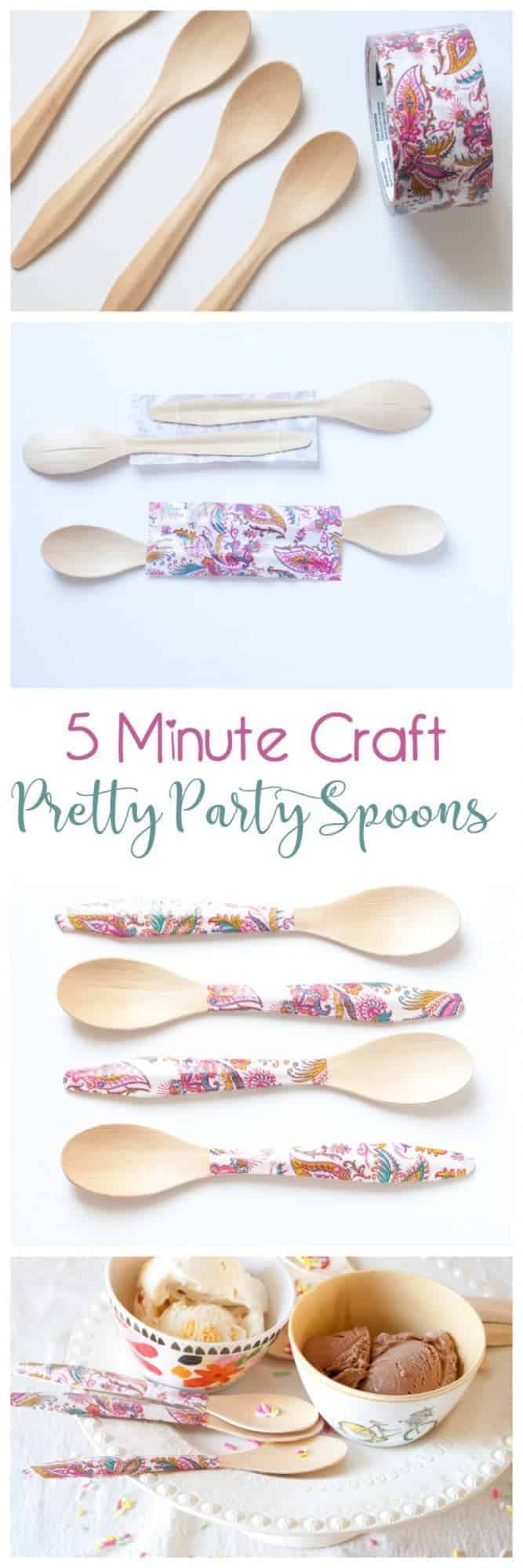 5 Minute Craft - Easily create customized cutlery for entertaining. Start with these pretty wooden spoons and you won't be able to stop yourself. You'll be creating pretty utensils for every casual get together you have. The possibilities are endless.