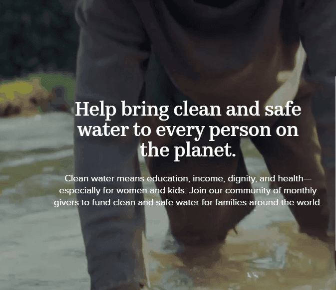 Charity water